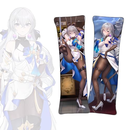 Anime Kissenbezüge Honkai: Star Rail Bronya Rand Anime Körper Kissen Dakimakura kurzer Plüschstoff doppelseitiger Körperkissenbezug von FDSAD