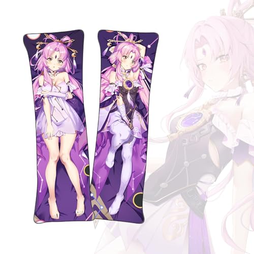 Anime Kissenbezüge Honkai: Star Rail Fu Xuan Anime Körper Kissen Dakimakura kurzer Plüschstoff doppelseitiger Körperkissenbezug von FDSAD