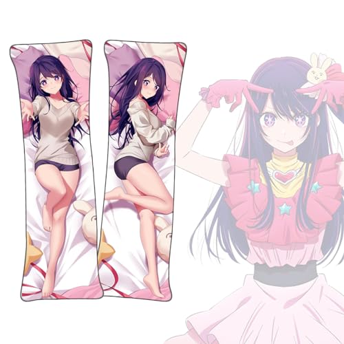 FDSAD Anime Kissenbezüge OSHI NO KO Hoshino Ai Dakimakura kurzer Plüschstoff doppelseitiger Anime Körper Kissenbezug von FDSAD