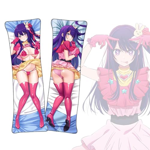 FDSAD Anime Kissenbezüge OSHI NO KO Hoshino Ai Dakimakura kurzer Plüschstoff doppelseitiger Anime Körper Kissenbezug von FDSAD