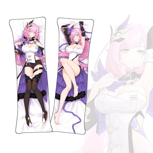 FDSAD Anime Kissenbezüge Honkai Impact 3rd Elysia Anime Körper Kissen Dakimakura kurzer Plüschstoff doppelseitiger Körperkissenbezug von FDSAD