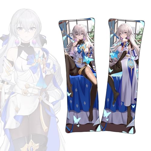 FDSAD Anime Kissenbezüge Honkai: Star Rail Bronya Rand Anime Körper Kissen Dakimakura kurzer Plüschstoff doppelseitiger Körperkissenbezug von FDSAD