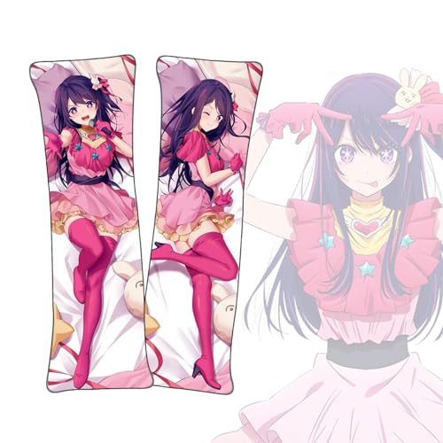 FDSAD Anime Kissenbezüge OSHI NO KO Hoshino Ai Dakimakura kurzer Plüschstoff doppelseitiger Anime Körper Kissenbezug von FDSAD