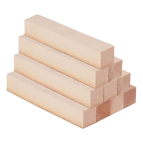 Schnitzholz, 12 Stück Lindenholz Holzblöcke zum Schnitzen, 2,5x2,5x15cm Schnitzen Holzblöcke Unbehandelt, Holzblöcke Lindenholz zum Schnitzen Holz Rohlinge, für Schnitzbegeisterte von FEADBYT