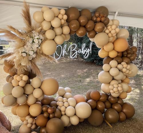 Boho Brown Nude Balloon Arch Kit for Baby Shower Birthday von FECLOUD