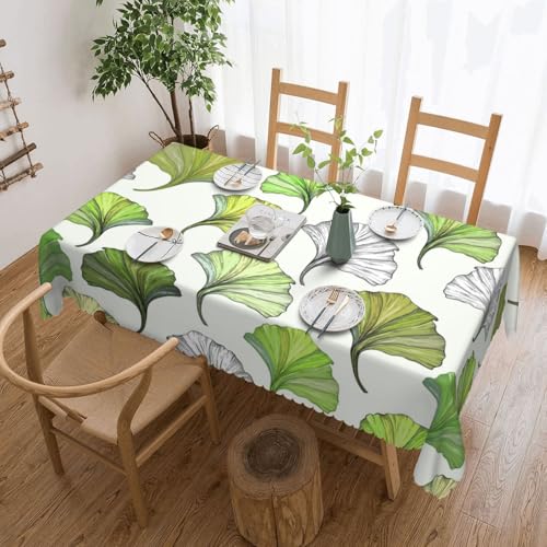 Küche Restaurant Innendekoration Staubdichte Tischdecke, Blumenmuster mit Ginkgoblättern,Wie Gezeigt,137x183 von FEEHSP