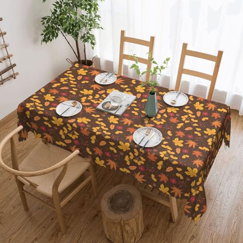 Küche Restaurant Innendekoration Staubdichte Tischdecke, Herbstblätter und Blumengrafiken,Wie Gezeigt,137x183 von FEEHSP