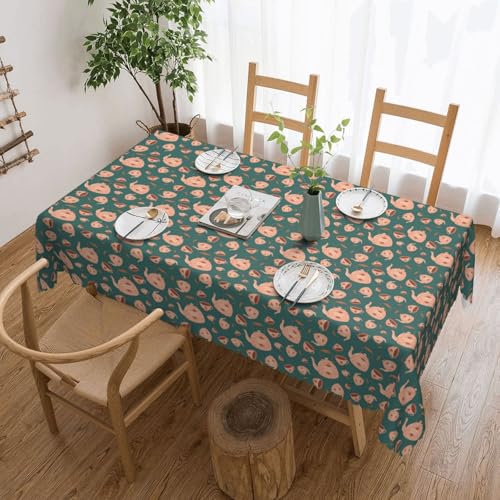 Küche Restaurant Innendekoration Staubdichte Tischdecke, Herbstelemente Teekanne und Teetasse,Wie Gezeigt,137x183 von FEEHSP