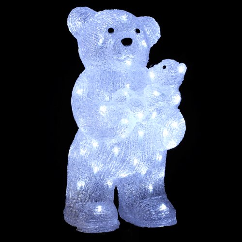 weihnach tsdeko – oświetlone miś nakrętka z chłopięcy – Frost efekt – 56 biała dioda LED lampy von FEERIC LIGHTS & CHRISTMAS