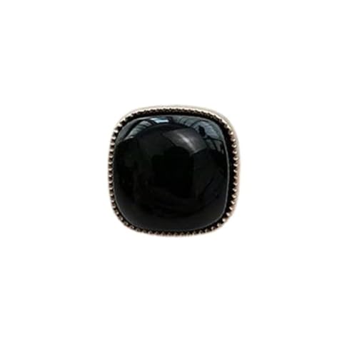 FEFEF 10 Stück Metall-Nähknöpfe, Metall-Perlenknöpfe for quadratische Perlmuttknöpfe for Nähen von Perlmuttknöpfen, Perlmuttschaftknöpfe, Schwarz/Weiß(Black,14mm) von FEFEF