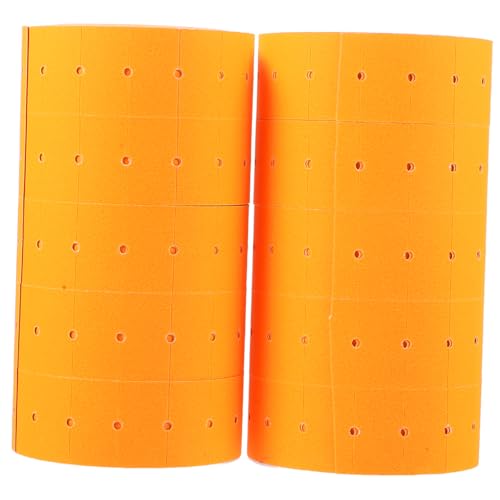 FELTECHELECTR 1 Rolle Preisschildpapier Leerer Preisaufkleber Leere Etiketten Selbstklebendes Leeres Preisschild Selbstklebende Blanko-etiketten Leere Aufkleber Zum Klebeetikett Orange von FELTECHELECTR