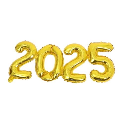 FELTECHELECTR 1 Satz 2025 Ballon 2025 Silvester Luftballons Abschlussdekorationen 2025 Ballongirlanden-set Ballonbuchstaben Party-setup Geburtstagsdekorationen Grad Ballon Aluminiumfolie Golden von FELTECHELECTR