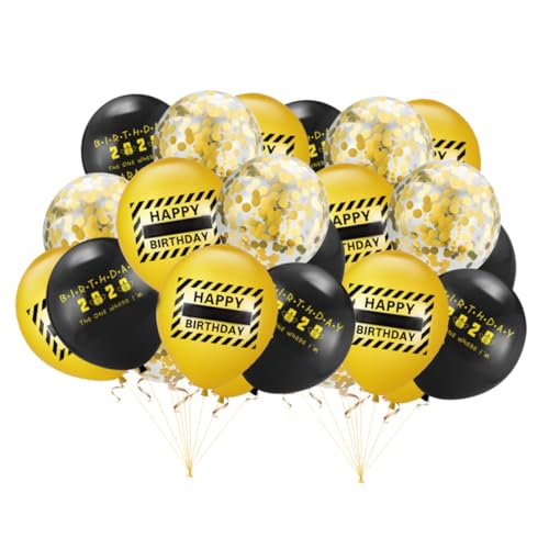 FELTECHELECTR 1 Satz 30 Stück Partyzubehör Requisiten Für Geburtstags-fotoautomaten Gedenkballons Luftballons Für Jubiläumsfeiern Luftballons Zur Babyparty Bau Geburtstagsdekorationen Black von FELTECHELECTR