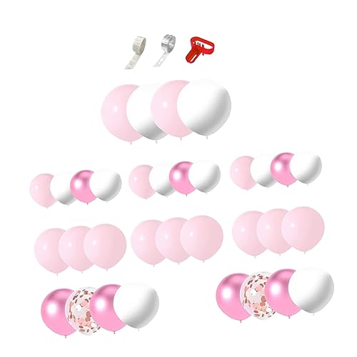 FELTECHELECTR 1 Satz Ballonanzug Hochzeitsdekorationen Bogen-Kit weiße Girlande Ballons -Kit hochzeits dekoration wedding decoration pink rosafarbener Ballonbogen Ballongirlande Papier von FELTECHELECTR