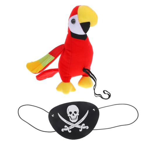 FELTECHELECTR 1 Satz Piratenpapagei Piratenvogel für die Schulter Piratenzubehör simulierter Papagei Schulterpapagei Kostümzubehör Plüschtier Papagei Papageien zur Dekoration Plüschvogel von FELTECHELECTR