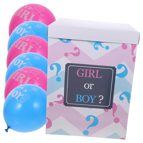 FELTECHELECTR 1 Set Gender Reveal Ballonbox Für Babyparty Dekoration Zur Geschlechtsenthüllung Junge Oder Mädchen Party Deko Mit Luftballons Für Gender Reveal Feier von FELTECHELECTR