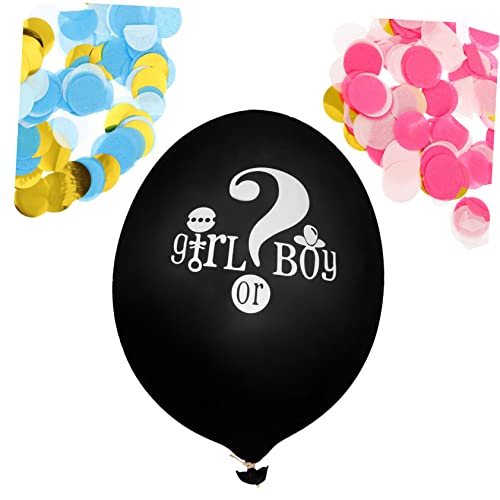 FELTECHELECTR Pinke Luftballons Geschlechtsenthüllung Latexballons Für Babyparty Dekorative Ballons Mit Konfetti Partyballons Für Gender Reveal Jungen Oder Ädchen & Luftballons Feier von FELTECHELECTR