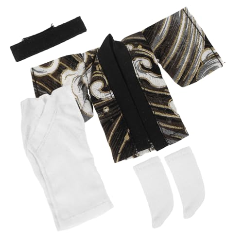 FELTECHELECTR 1 Set Kleidung Kimono Set Stofffiguren Spielzeug Zubehör Stoffpuppen Kleidung Puppenkostüm Zubehör Japanische Kimono Robe Plüsch Puppenanzug Japanische Puppen Kimono von FELTECHELECTR