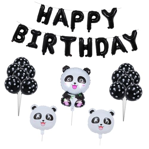 FELTECHELECTR 1 Set Panda Thema Luftballons Für Geburtstagsfeiern Dekorative Latexballons Bunten Farben Ideal Für Kindergeburtstag Und Festlichkeiten Inklusive Konfetti Design von FELTECHELECTR