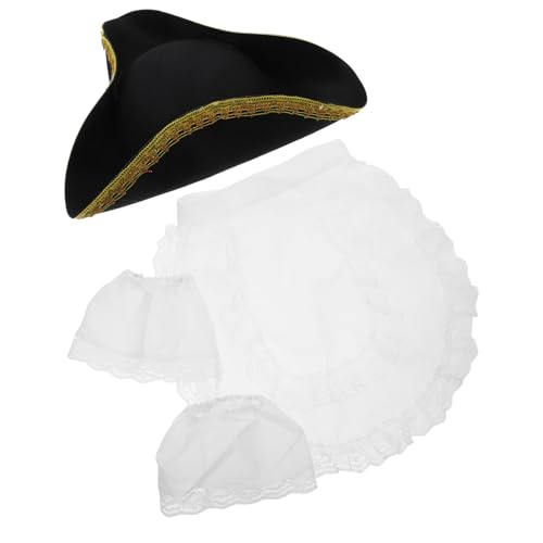 FELTECHELECTR 1 Set Set Partyhüte Hooey Hüte Für Männer Damen Hüte & Mützen Männer Hüte Cosplay Karneval Hut Piratenhut Cosplay Party Prop Karneval Cosplay Hut Piratenparty Vliesstoff von FELTECHELECTR