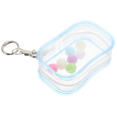 FELTECHELECTR 1 Set Transparenter Puppen Display Organizer Mit Schlüsselanhänger Tragbarer Kleiner Puppenbeutel Mit Reißverschluss Staubdichter Sammelbehälter Transparente Tasche Mit von FELTECHELECTR