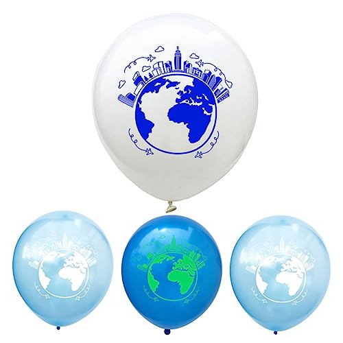 FELTECHELECTR 10 Stück 12 Ballondekoration kreative Luftballons Paillettenballons Konfetti-Luftballons Kugelballons Ballons Dekoration Planetenballons Partyzubehör Partyballons Latexballons Blue von FELTECHELECTR