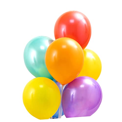 FELTECHELECTR 100 Stück Latexballons Verschiedenen Leuchtenden Farben Runde Luftballons Für Partys Geburtstagsfeiern Und Dekorationen Pastellfarben Zufällige Farbauswahl von FELTECHELECTR