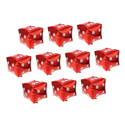 FELTECHELECTR 10Stücke Casinowürfel Folienballons Rote Würfelballons für Themenpartys Spielabende und Dekorationen Hochwertige Luftballons für Unvergessliche Events FELTECHELECTR 10Stücke Casinowürfel Folienballons Rote Würfelballons für Themenpartys Spielabende und Dekorationen Hochwertige Luftballons für Unvergessliche Events von FELTECHELECTR