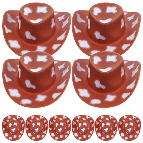 FELTECHELECTR 10st Mini-hüte Hüte Für Frauen Cowgirl-Accessoires Für Frauen Cowboyhut Aus Kappe Hut Frauen Puppenhüte Mini-cowboyhüte Aus Filz Cowgirl-Hut Schwarzer Cowgirlhut von FELTECHELECTR