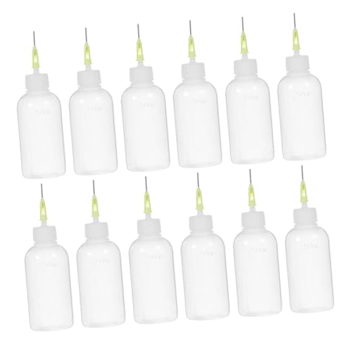 FELTECHELECTR 12 Stk Spenderflasche Aus Kunststoff Ölspender Tropffüllflasche Dekorative Flasche Wiederverwendbar Klebestift Sauce Flasche Wasserflasche Kutikula Ölflasche Flaschen Plastik von FELTECHELECTR