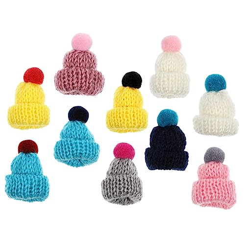 FELTECHELECTR 12 Stück Mini Mützen Zum Basteln Strickmützen Lollipop Süßigkeiten Mützen Winzige Hüte Kleine Weihnachtsmützen DIY Weihnachtsmützen Mini Weihnachtsmützen Schneemann Hüte von FELTECHELECTR