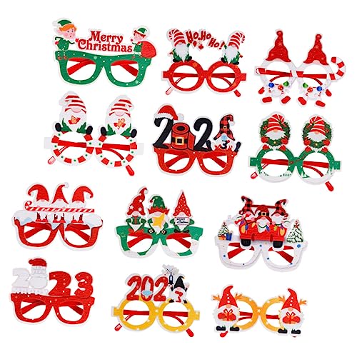 FELTECHELECTR 12St Weihnachtsbrille kinderferngläser weihnachtsmotiv bescherung weihnachten Weihnachtsaccessoires Freunde Lichter weihnachtsparty liefert Weihnachtsfeier Brillen Filzstoff von FELTECHELECTR