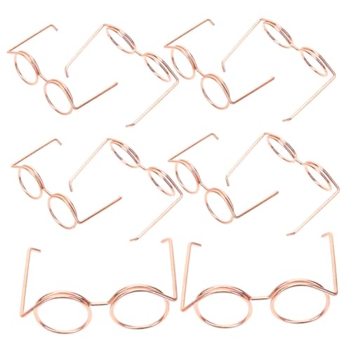 FELTECHELECTR 12st Puppenbrille Mini-Sonnenbrille Für Puppen Brille Zum Anziehen Der Puppe Brillen Zum Anziehen Der Puppe Miniaturpuppen-Sonnenbrille Umrandete Puppensonnenbrille Metall von FELTECHELECTR