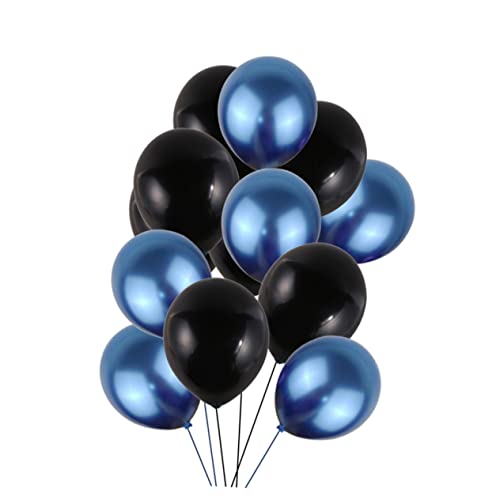 FELTECHELECTR 13 Teiliges Latex Luftballon Set Dunkelblau Und Schwarz Ideal Für Festival Und Partydekoration 6 Stück Dunkelblau 7 Stück Schwarz Einfache Handhabung von FELTECHELECTR