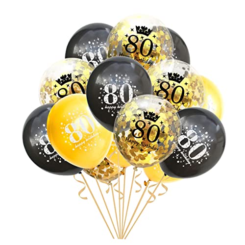 FELTECHELECTR Celebration Supplies 15-teiliges Geburtstagsballon-set Digital- Und Konfetti-luftballons Aus Latex Für Partys Und Events von FELTECHELECTR