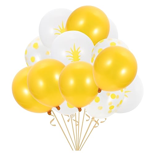 FELTECHELECTR Luftballons Helium Geeignet Geburtstag Ballons Hawaii Party Dekoration Luftballons Gelbe Ananas Mit Punkten Latex Ballons Für Kreative Festlichkeiten Foto Requisiten Und Feierlichkeiten von FELTECHELECTR