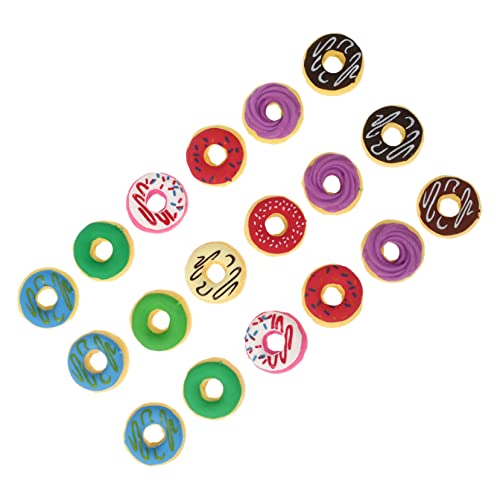 FELTECHELECTR 18 Stk Donut Radiergummi Puzzle Radiergummi für Kinder 3D-Mini-Radierer Geschenkfüllung erasers for süße radiergummis Dessert Radiergummi Entzückender Donuts Radiergummi von FELTECHELECTR