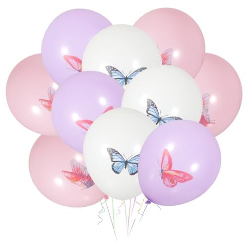 FELTECHELECTR 18 Stück Schmetterlinge Luftballons Latexballons Für Geburtstagsdekorationen Partyszene Requisiten Bunte Luftballons Für Kindergeburtstag Hochzeit Und Feierlichkeiten von FELTECHELECTR