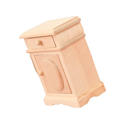 FELTECHELECTR 1Stk Mini-Möbelmodell Miniatur-Nachttisch Kindermöbel Miniaturschrank winziger Nachttisch Kommode puppenstubenmöbel Dollhouse Furniture Mini-Tisch Miniatur-Tischmodell hölzern von FELTECHELECTR