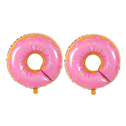 FELTECHELECTR 2er Set Folienballons Donut Pink Luftballons Für Geburtstagsfeiern Hochzeiten Und Sommerpartys Perfekte Deko Für Und Themenpartys von FELTECHELECTR