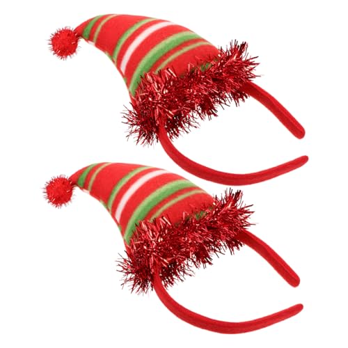 FELTECHELECTR 2 Stück Weihnachts Haarreifen Verschiedenen Farben Festlicher Haarschmuck Für Die Weihnachtsfeier Mit Hübschen Blumenakzenten Ideal Für Frauen Und ädchen von FELTECHELECTR