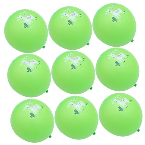 FELTECHELECTR 20 Stück 12 Geburtstagsparty Gastgeschenke Grüne Geburtstagsballons Bedruckte Ballons Zootier Luftballons Alpaka Luftballons Kindergeburtstags Tierballon Grüne Ballons von FELTECHELECTR