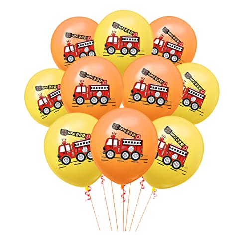 FELTECHELECTR 20 Stück 12 Partyballons Fahnenballon Ballonfüllmaschine Gebäckballons ballonie kidsballonie Party-Luftballons geburtstagsdekoration fire truck Latexballons Ballons bedrucken von FELTECHELECTR