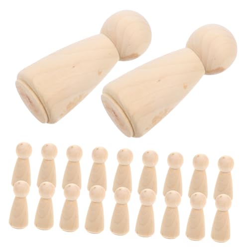 FELTECHELECTR 20 Stück Holzklammer Puppen Aus Unbehandeltem Holz Mini Menschen Figuren Für DIY Bastelprojekte Unvollendete Holzklammern Zum Gestalten Und Dekorieren Ideal Für Und Kreative von FELTECHELECTR