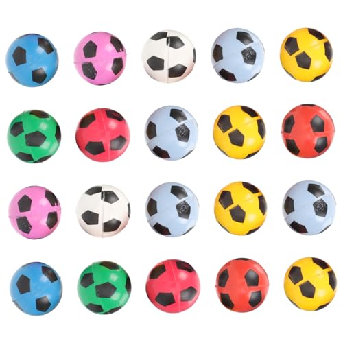 FELTECHELECTR 20St Flummi Fußball aus Schaumstoff Schaumstoff-Fußball kleine Hüpfbälle große Fußbälle Mini-Hüpfbälle stringy balls gummiball Osterhüpfbälle Hüpfbälle für Kinder Synthesekautschuk von FELTECHELECTR