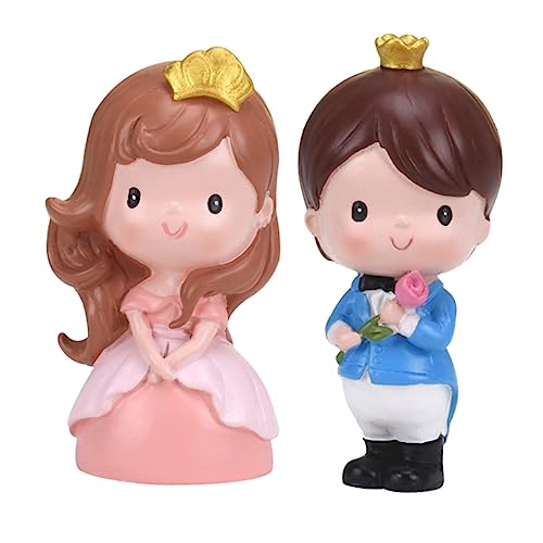 FELTECHELECTR 2St Prinzessin Prinz Ornament Paar hochzeit braut und bräutigam Figur Kuchendekorationen hochzeitstorten dekoration wedding decoration Kuchenverzierung Kuchen liefert Harz von FELTECHELECTR