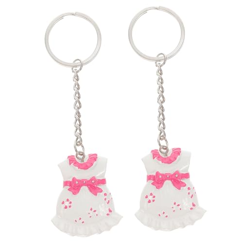 FELTECHELECTR 2St Schlüsselanhänger lustig muttertag ideen Dusche Dekorationen Frauen ihr elegant würfelunterlage keychain rückgabe Rucksack-Charms Gastgeschenke für die Brautparty Harz Rosa von FELTECHELECTR