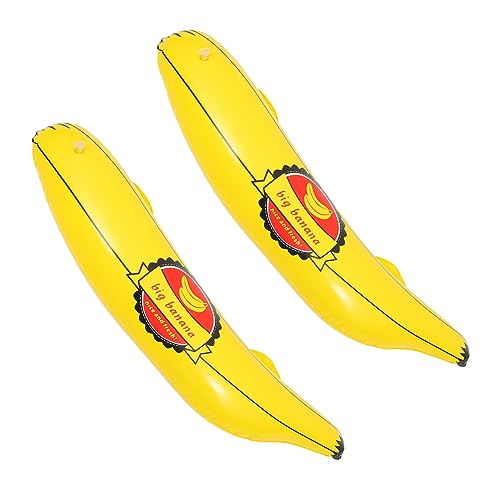 FELTECHELECTR 2St aufblasbare banane elektrische Pumpe für Schlauchboote Kühler Schwimmbad Schweben bürodeko pummeluff kuscheltier funny toys Party-Plastik-Bananenstütze PVC Yellow von FELTECHELECTR