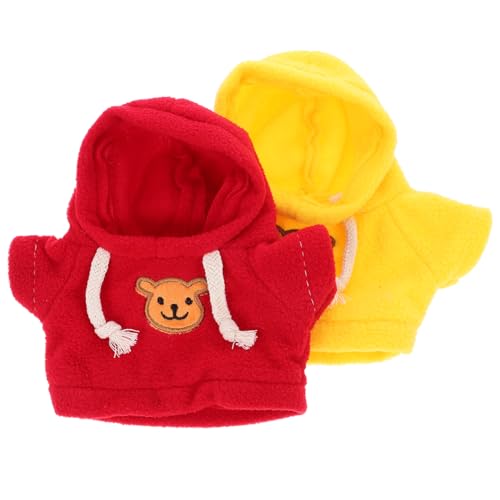 FELTECHELECTR 2st Bärenpuppenkleidung Bär Puppe Schlüsselanhänger Spielzeug Schöne Puppenkleidung Puppensachen Kleidung Für Wiedergeborene Babypuppen Kleines Kuscheltier Plüsch Tiere Stoff von FELTECHELECTR