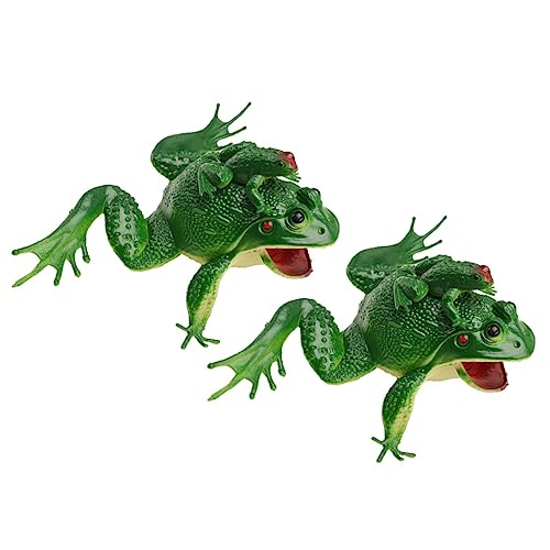 FELTECHELECTR 2st Froschspielzeug Für Und Kind Rayan-spielzeug Für Kinder Action-figuren-spielzeug Mini-spielzeug Grünes Spielzeug Miniaturen Kinderspielzeug Miniaturfigur Pvc Green von FELTECHELECTR